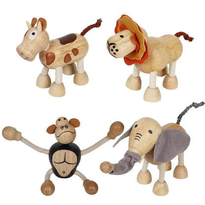 Wooden Cutely Animals Doll