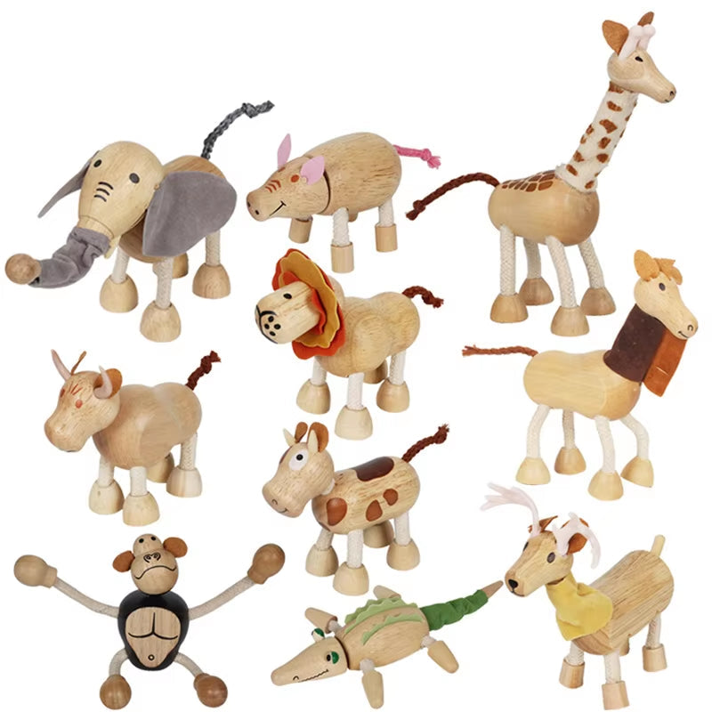 Wooden Cutely Animals Doll