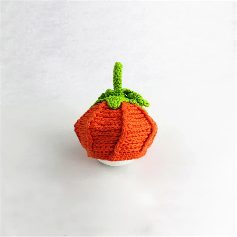 Baby Hat Cute Infant Halloween Hats Knitted Cap Newborn Baby Knitting Orange Pumpkin Bonnet Photography Accessories