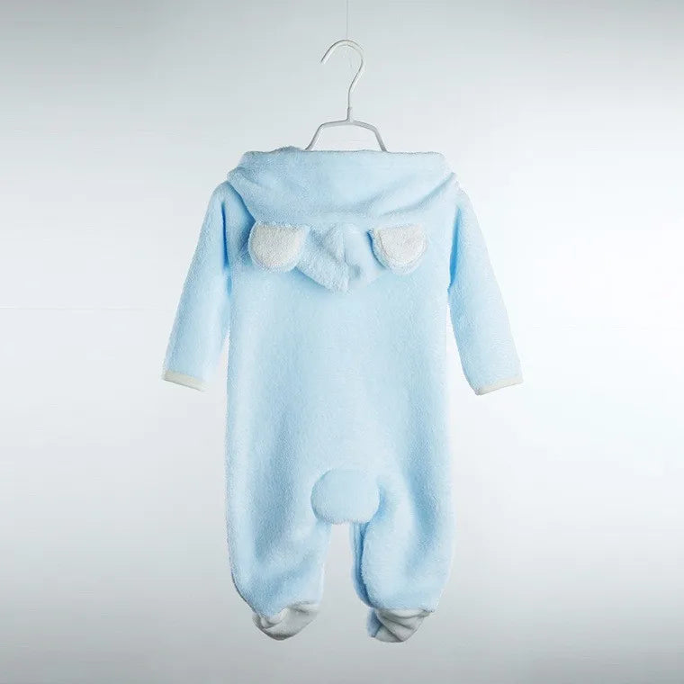 Newborn Baby Rompers Autumn Winter Warm Fleece Baby Boys Costume Baby Girls Clothing Animal Overall Baby Jumpsuits