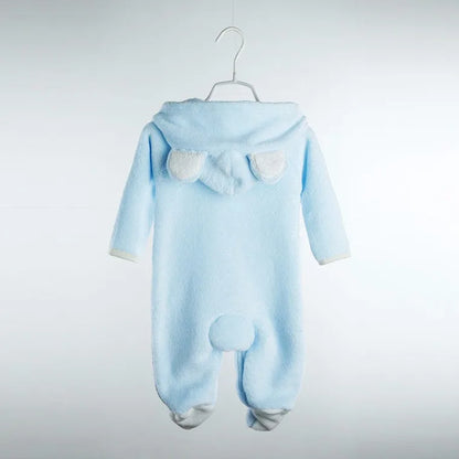 Newborn Baby Rompers Autumn Winter Warm Fleece Baby Boys Costume Baby Girls Clothing Animal Overall Baby Jumpsuits