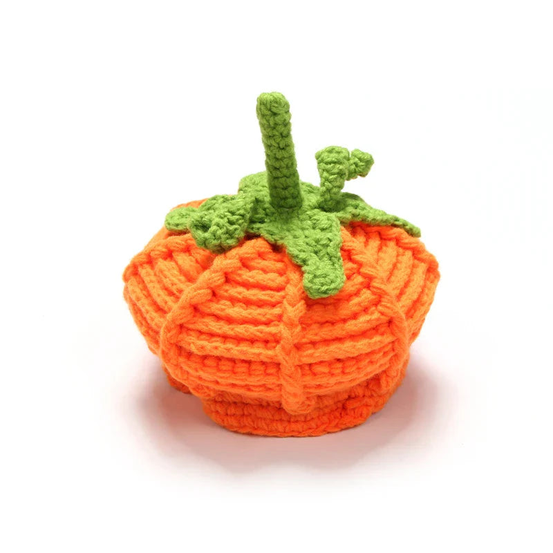 Baby Hat Cute Infant Halloween Hats Knitted Cap Newborn Baby Knitting Orange Pumpkin Bonnet Photography Accessories