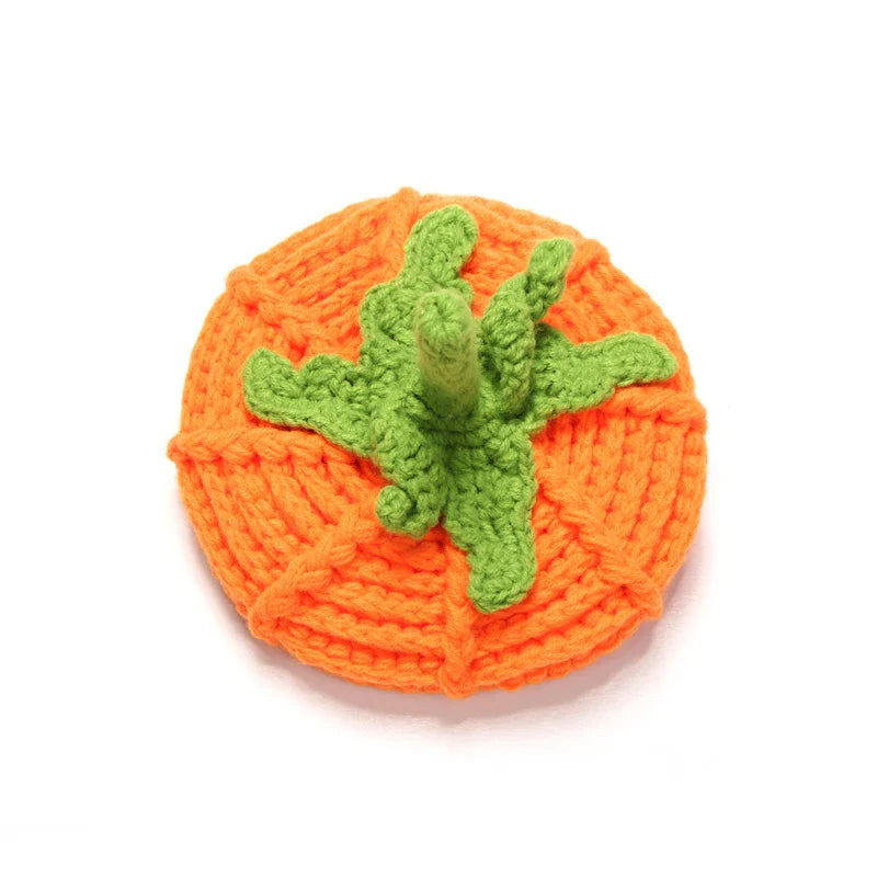 Baby Hat Cute Infant Halloween Hats Knitted Cap Newborn Baby Knitting Orange Pumpkin Bonnet Photography Accessories