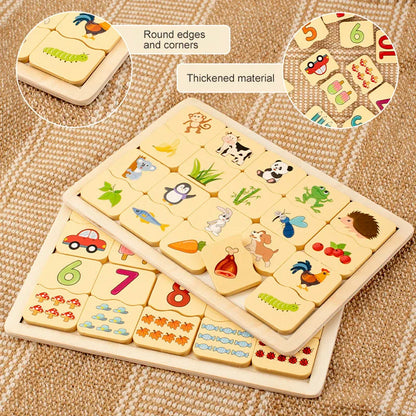 Kids Number Animal Cognitive Matching Puzzle