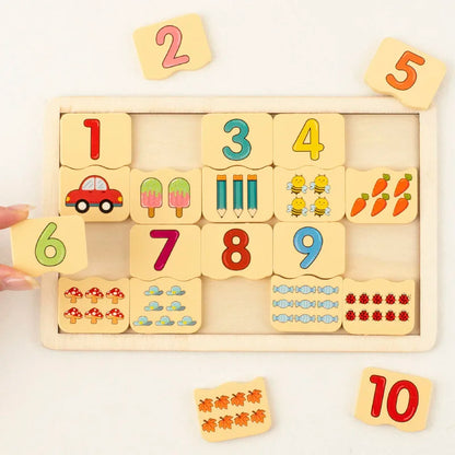 Kids Number Animal Cognitive Matching Puzzle