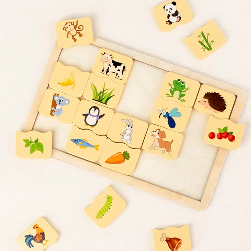 Kids Number Animal Cognitive Matching Puzzle