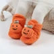 Baby Halloween Pumpkin Booties Infant Newborn Sock Shoes Winter Crib Shoes First Walkers Prewalkers