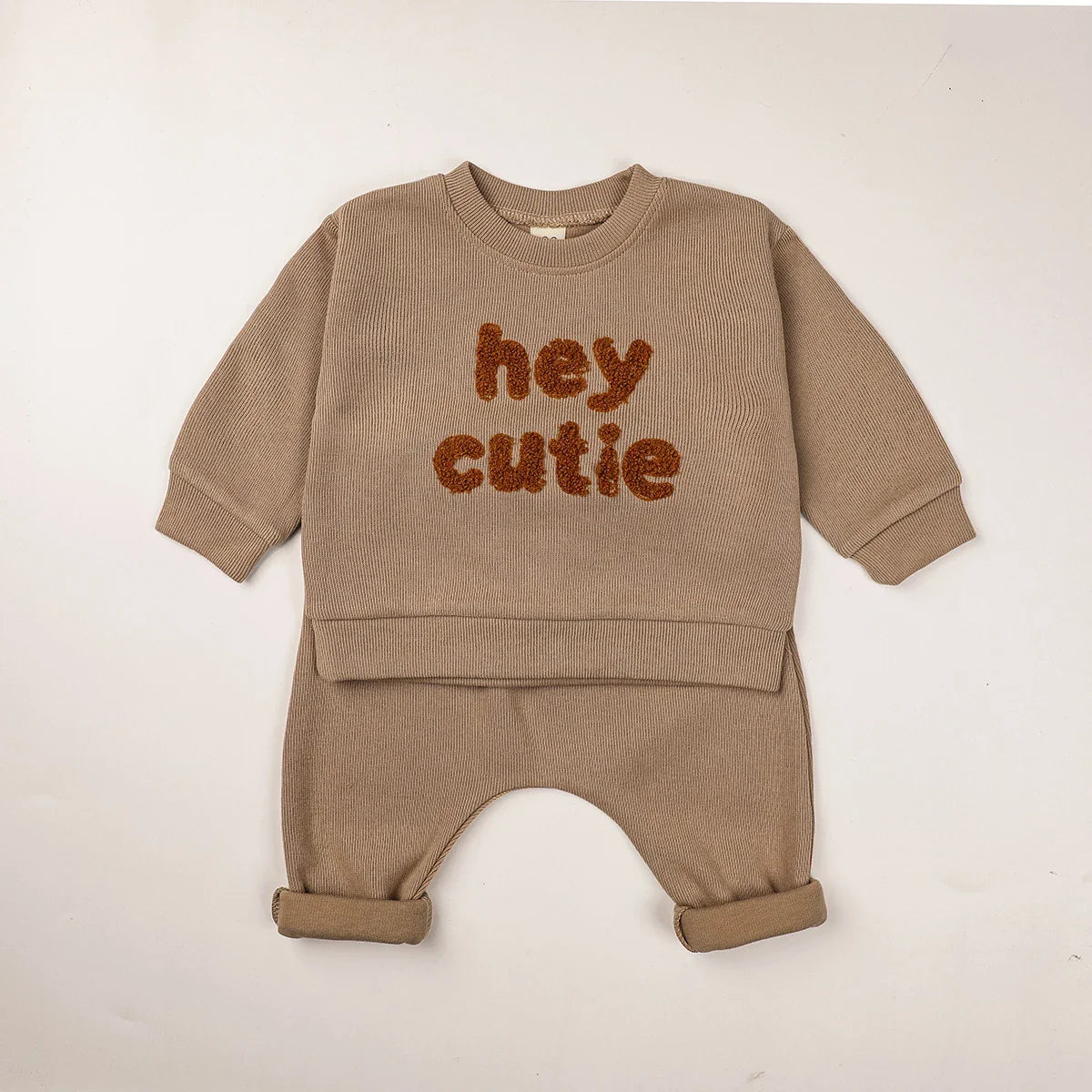 Europe Baby Cotton Knit Clothing Sets Kids Boys Girls Spring Clothes Loose Tracksuit Pullovers Tops+Pants 2PCS Outfits