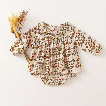 Organic Cotton Baby Girl Clothes Floal Newborn Girls Romper Cute Baby Girl Dress