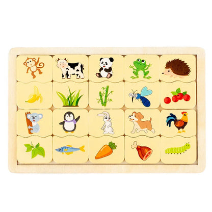 Kids Number Animal Cognitive Matching Puzzle